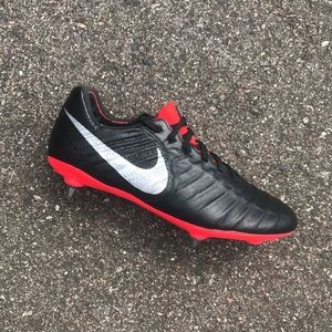 Nike Tiempo 7 Elite SG Soccer Cleats Black Red